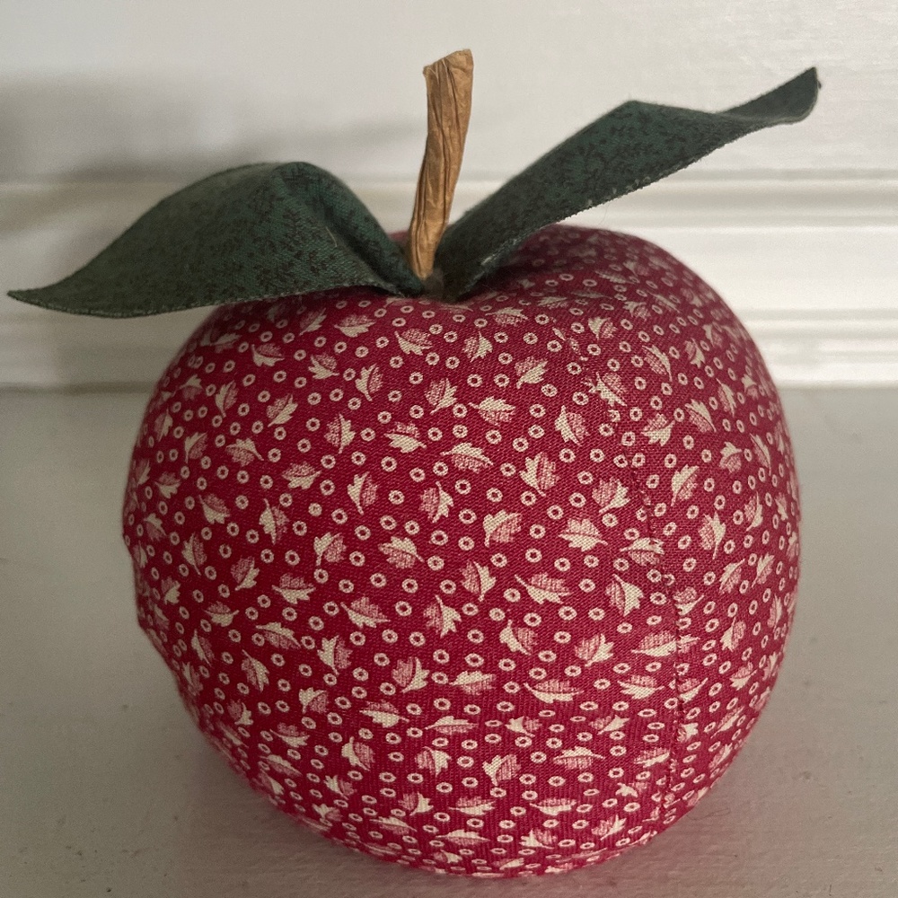 Handmade paperweight fabric beanbag autumn fall apple school teacher desk decor